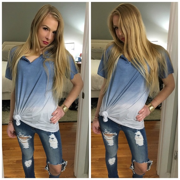 LAST 2! 😊 Soft prewashed two tone tunic! - Picture 2 of 3